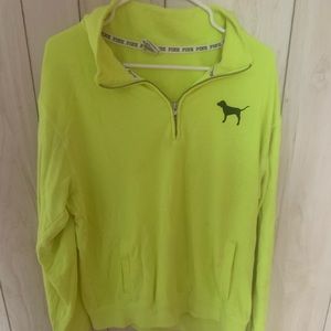 PINK quarter zip pull over